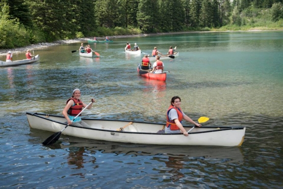 Canoeing on Crowsnest Lake 