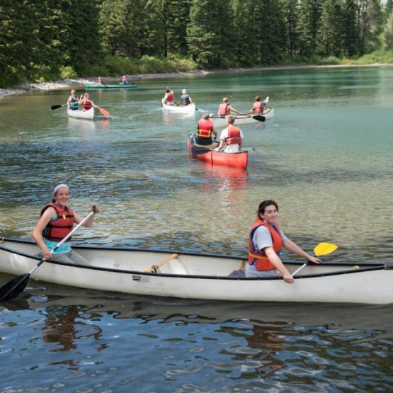 Canoeing on Crowsnest Lake 